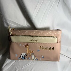 Primark Disney Bambi 2 piece Pink and Cream Women's pouch NEW